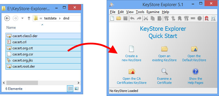 keystore explorer could not save keystore