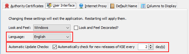 keystore explorer change entry name