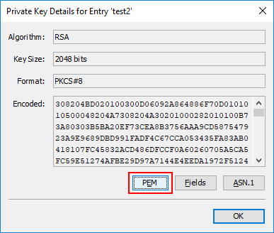 keystore explorer export pem