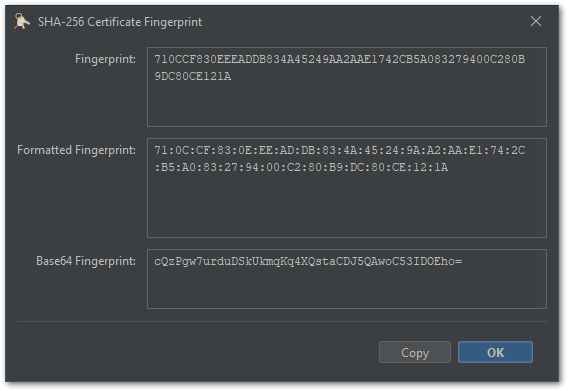 screenshot of improved fingerprint dialog