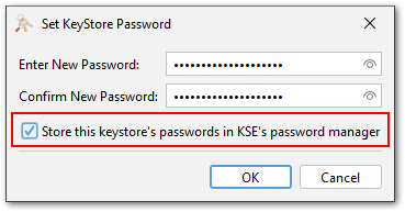 screenshot of set password dialog