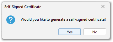 screenshot of key pair import